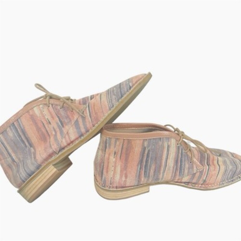 Kelsi Dagger Women's Boots Brushstroke Leather Chukka Multicolor Size 8 NEW
